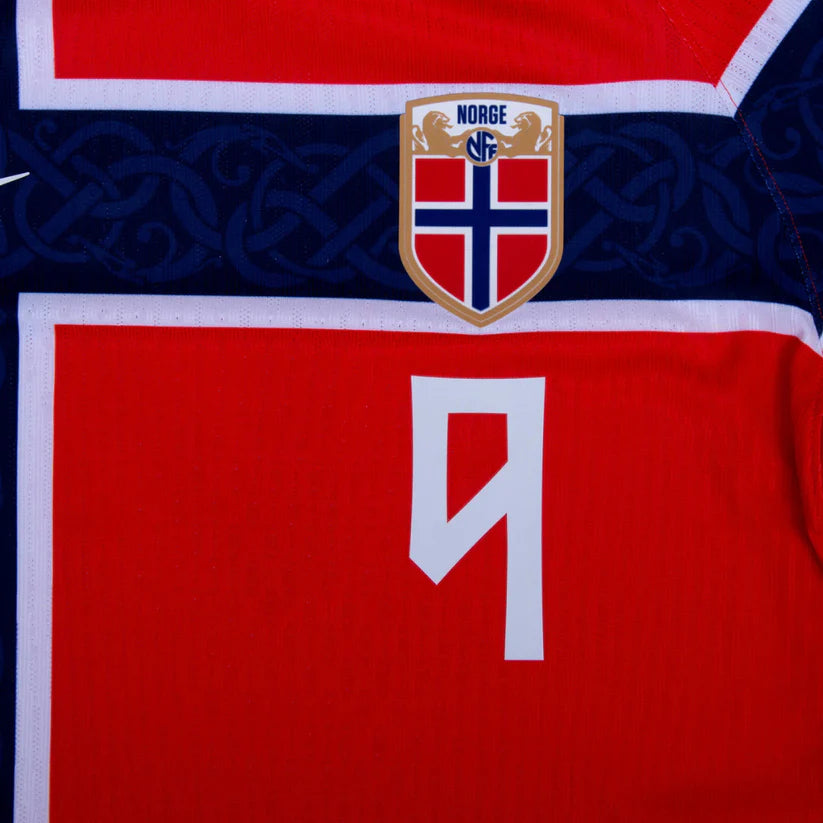 Limited Edition Norway Haaland Jersey worn by model