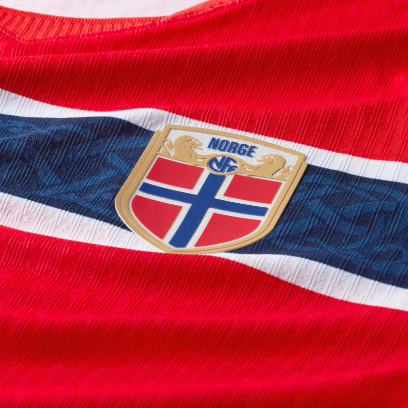 Limited Edition Norway Haaland Jersey close-up fabric detail